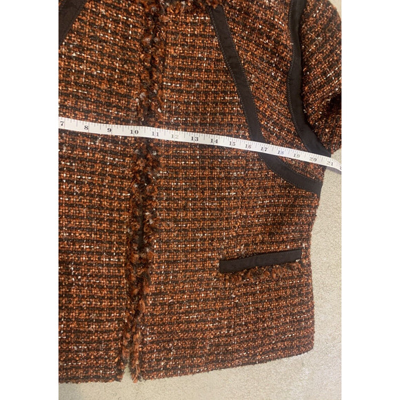 Chico's Black Label Textured Blazer Womens Size 1 (8-10) Woven Business Jacket - Picture 9 of 12